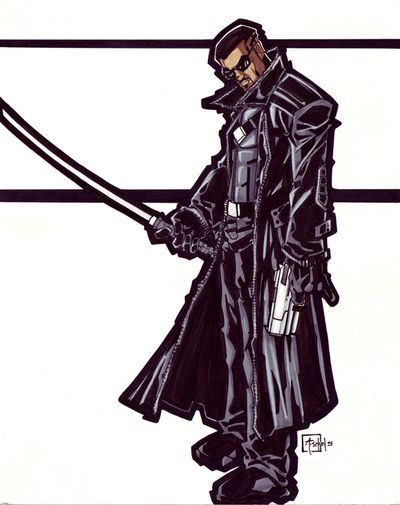 Открытки с Блэйдом из комиксов Вселенной марвел скачать бесплатно.