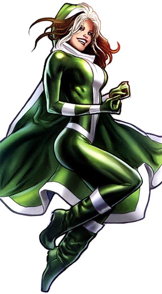 Открытки с Роуг из комиксов про Людей Икс Вселенной Марвел. 