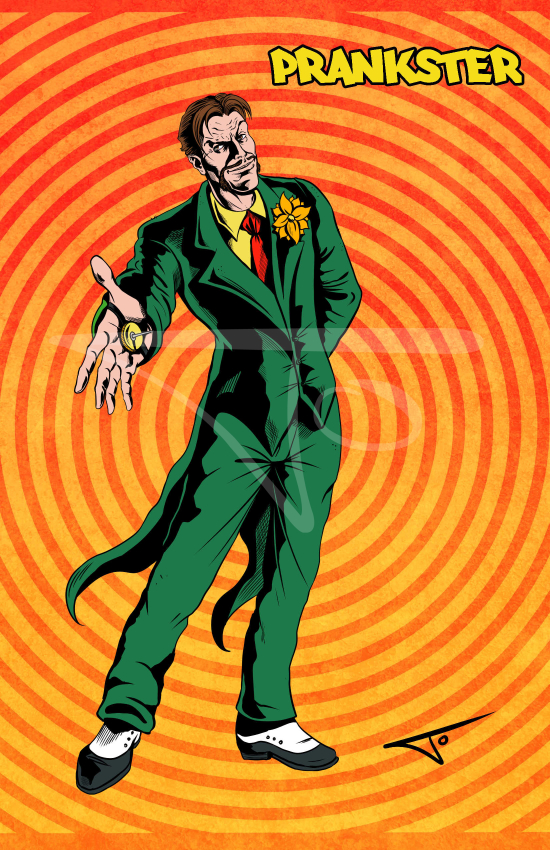 Открытки со злодеем Пранкстером из комиксов про Супермэна от ДС.