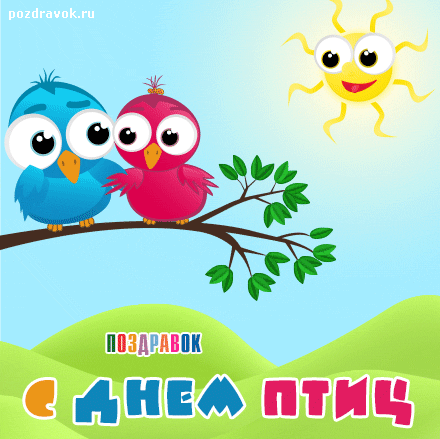 Открытки с днём птиц скачать бесплатно. Открытки с днём птиц с анимациями.