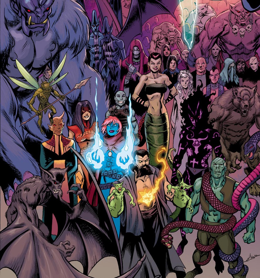 Открытки с Мастером Пандемониумом из комиксов Вселенной Марвел.