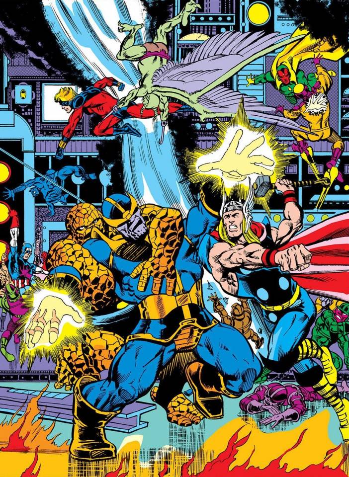 Открытки с Таносом суперзлодеем из комиксов Вселенной Марвел.