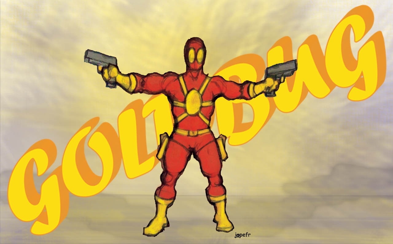 Открытки с Золотым Жуком из комиксов Вселенной Марвел скачать.