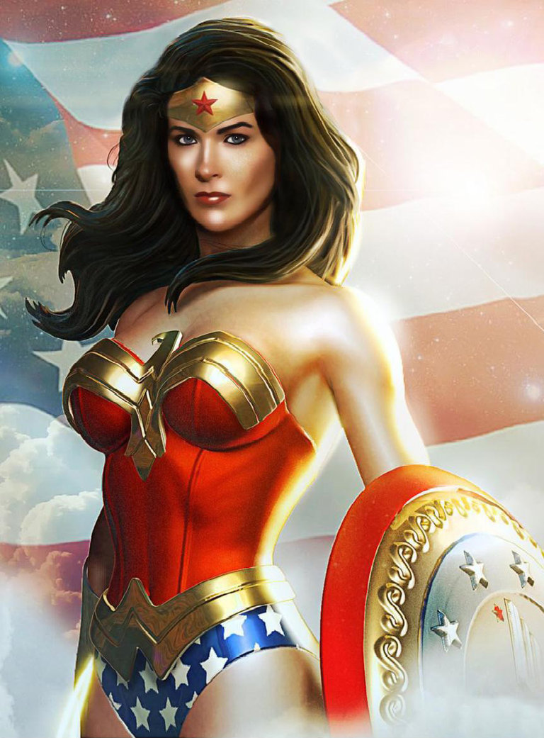 Открытки с Чудо Женщиной скачать бесплатно. Открытки с Чудо Женщиной онлайн.