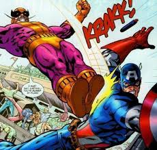 Открытки с Батроком - Прыгуном врагом Капитана Америки из комиксов.