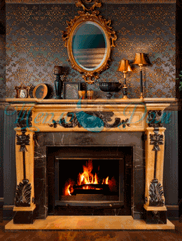 Открытки с камином с анимациями. Открытки с камином gif.     