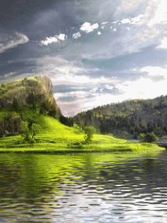 Открытки с озёрами с анимациями. Открытки с озёрами скачать.