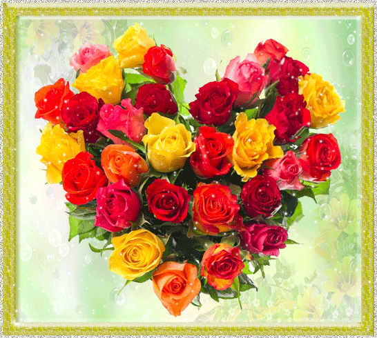 Открытки с сердцем из роз скачать бесплатно. Открытки с сердцем из роз онлайн.