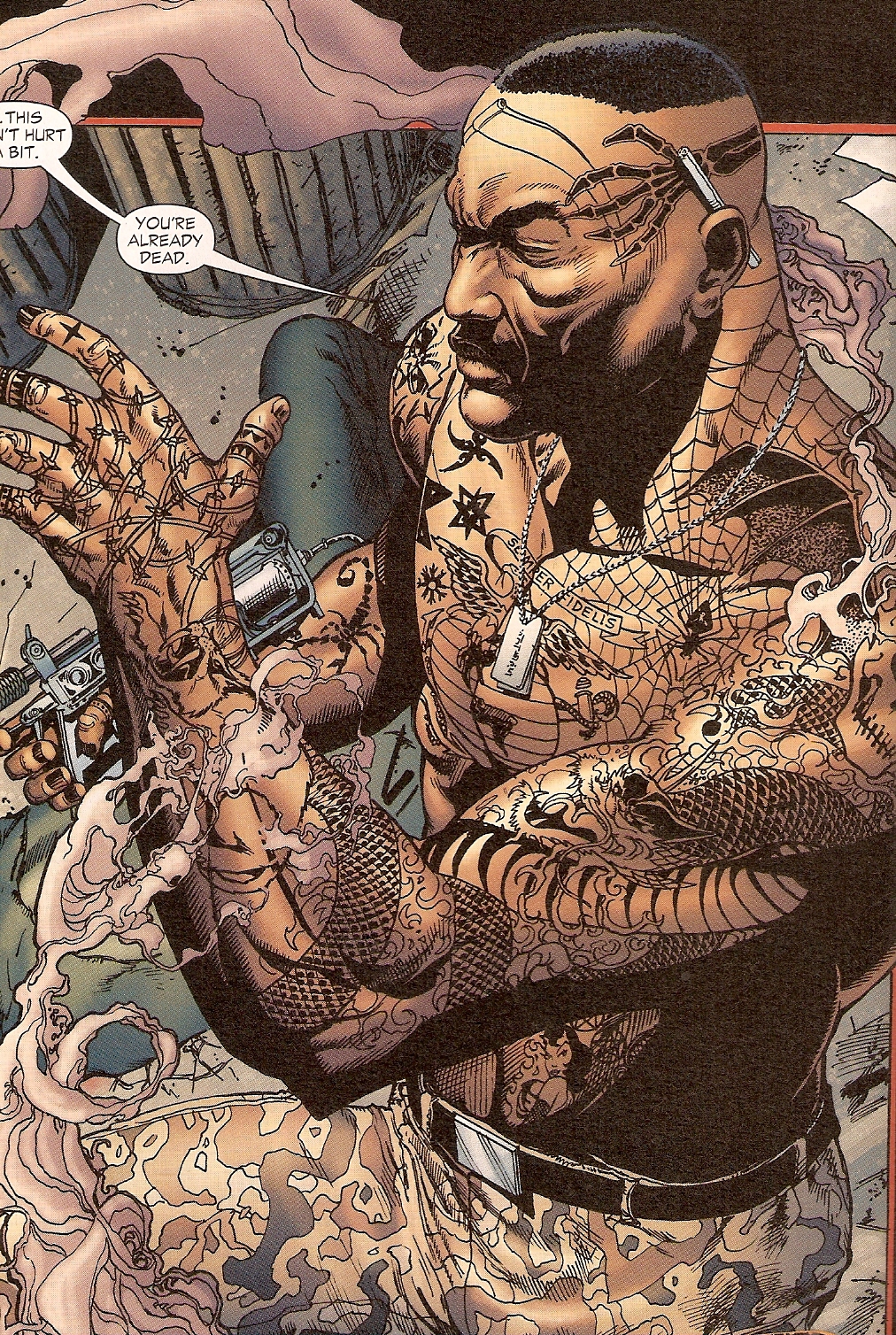 Открытки с Татуированным Человеком из комиксов скачать бесплатно.