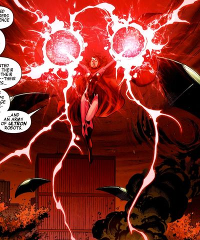 Открытки с Алой Ведьмой из комиксов Вселенной Марвел скачать.