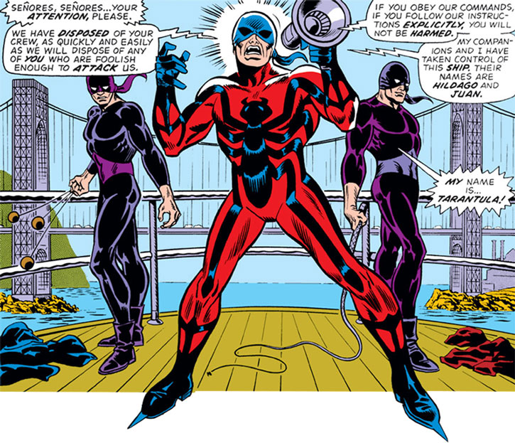 Открытки с Тарантулом врагом Человека Паука из комиксов Марвел.