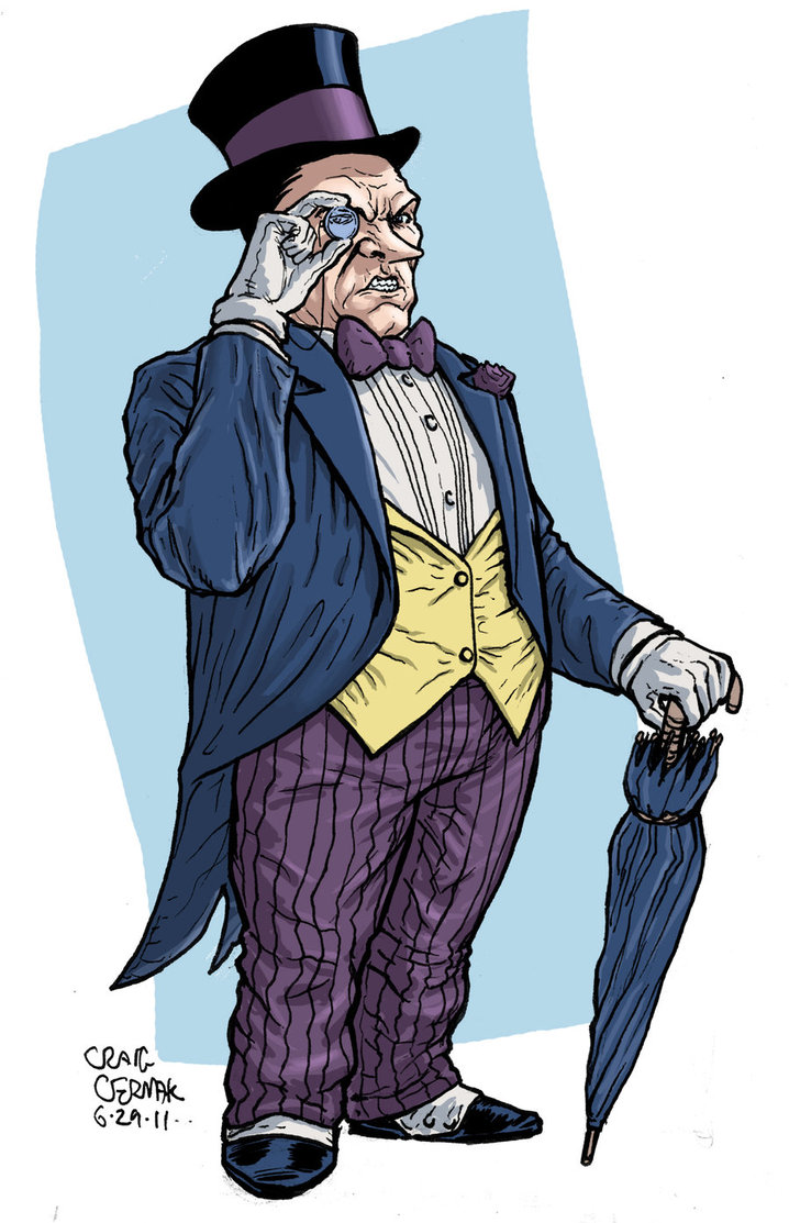 Открытки с Пингвином из комиксов Вселенной ДС скачать бесплатно.