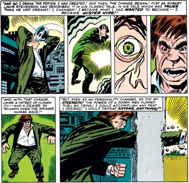 Открытки с Мистером Хайдом из комиксов Вселенной Марвел скачать.