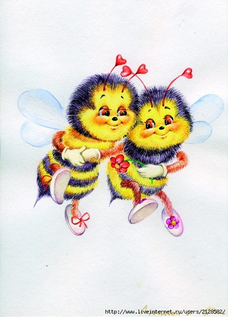 Открытки с пчелами прикольные. Открытки с пчелами скачать бесплатно.