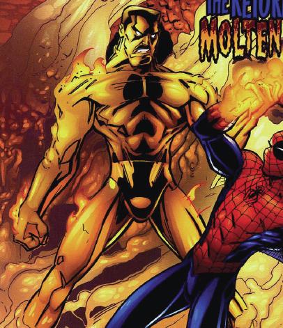 Открытки с Расплавленным Человеком из комиксов Вселенной Марвел.