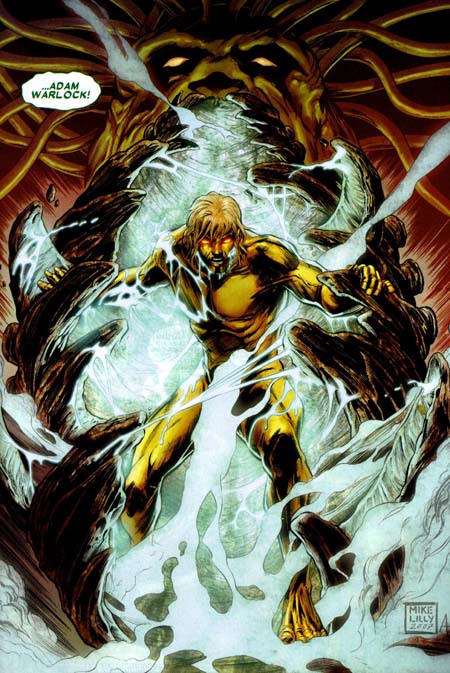 Открытки с Адамом Уорлоком из комиксов Вселенной Марвел скачать.