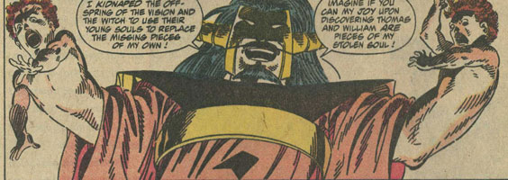 Открытки с Мастером Пандемониумом из комиксов Вселенной Марвел.