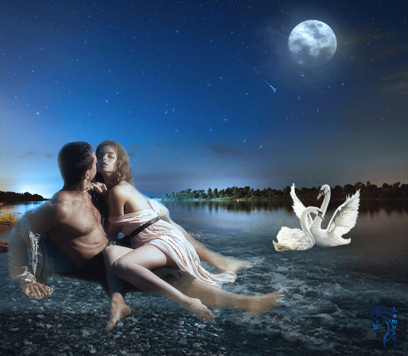 Открытки с озёрами с анимациями. Открытки с озёрами скачать.