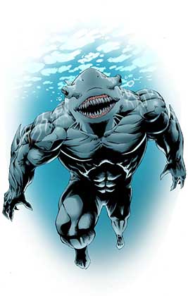 Открытки с Королём Акул скачать бесплатно по комиксам ДС.    