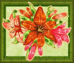 Открытки с красной лилией скачать. Анимационные открытки с красной лилией. 