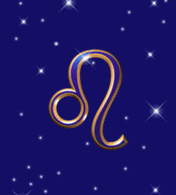 Скачать бесплатные открытки знак зодиака Лев с анимациями gif.