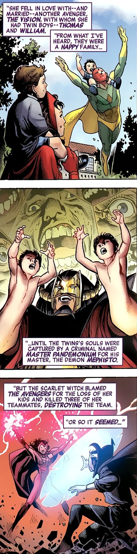 Открытки с Мастером Пандемониумом из комиксов Вселенной Марвел.