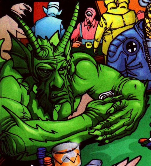 Открытки с Фин Фанг Фумом водным монстром из комиксов Марвел.