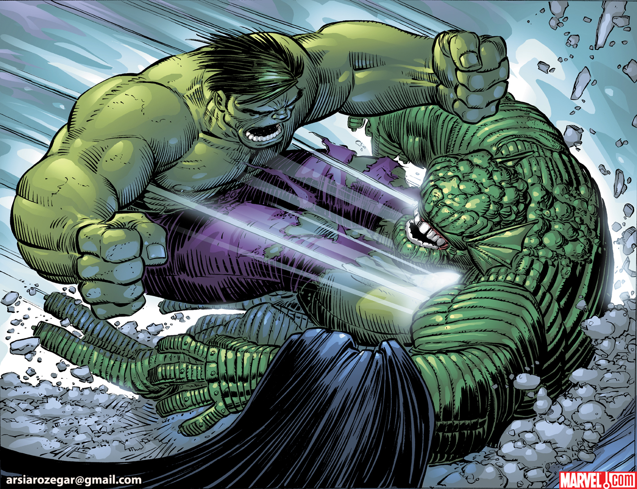 Открытки с Мерзостью из комиксов Вселенной Марвел скачать бесплатно.