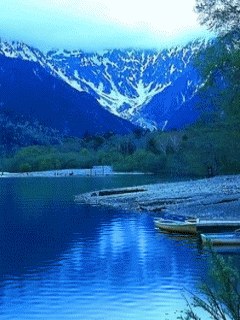 Открытки с озёрами с анимациями. Открытки с озёрами скачать.