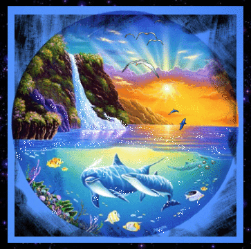 Открытки с дельфинами с анимациями. Открытки с дельфинами скачать.