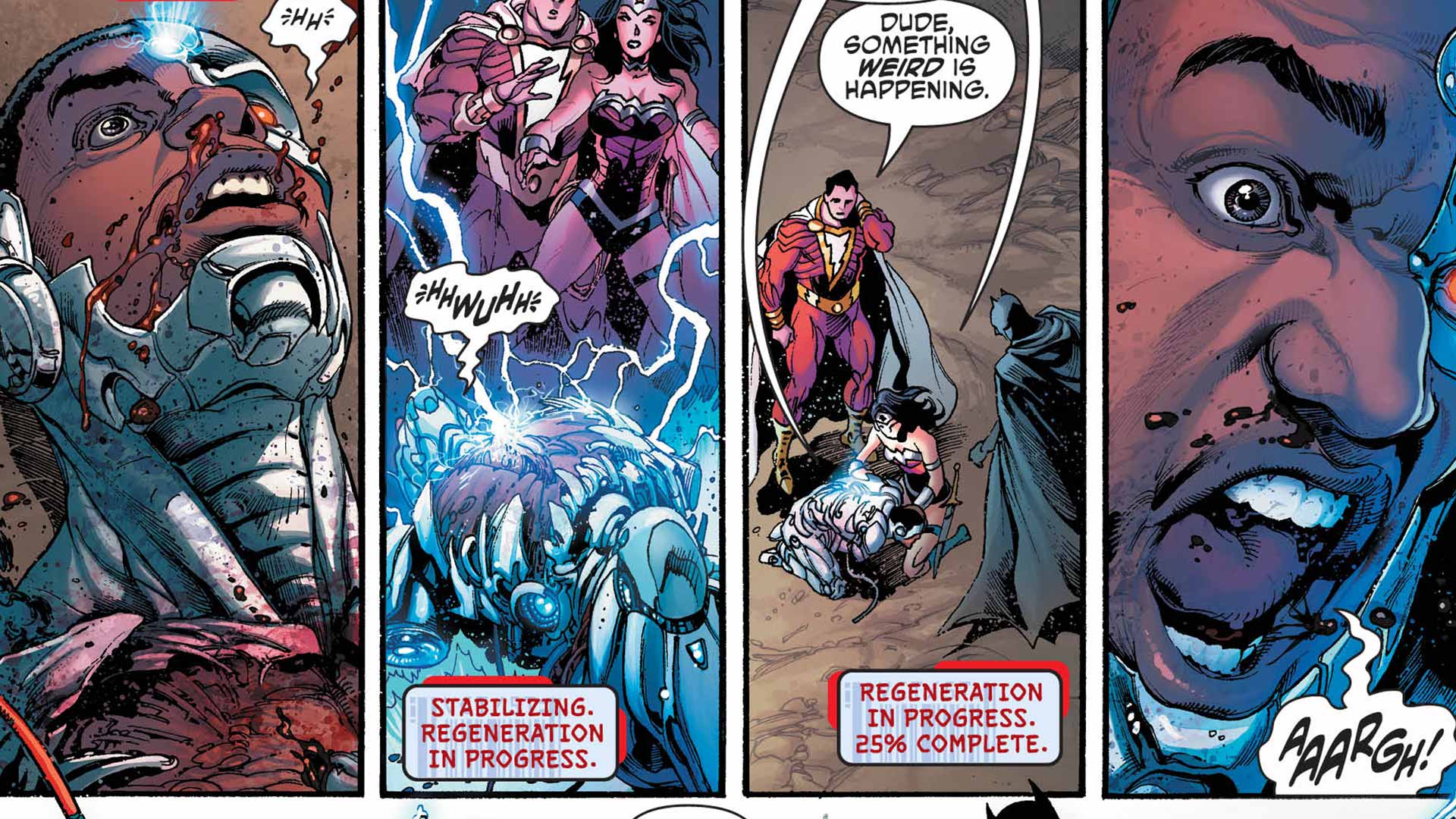 Открытки с Киборгом из Лиги Справедливости скачать бесплатно.