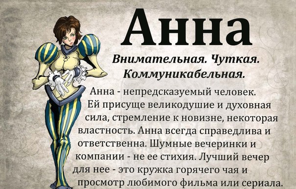 Открытки с именем Анна скачать бесплатно. Открытки с именем Аня.