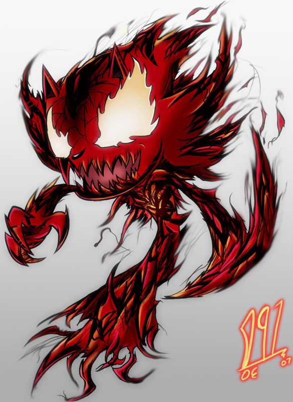 Открытки с Карнажем из комиксов Вселенной Марвел про Спайдермэна.