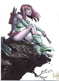 Открытки с Блинк из Людей Икс от комиксов Марвел скачать бесплатно.