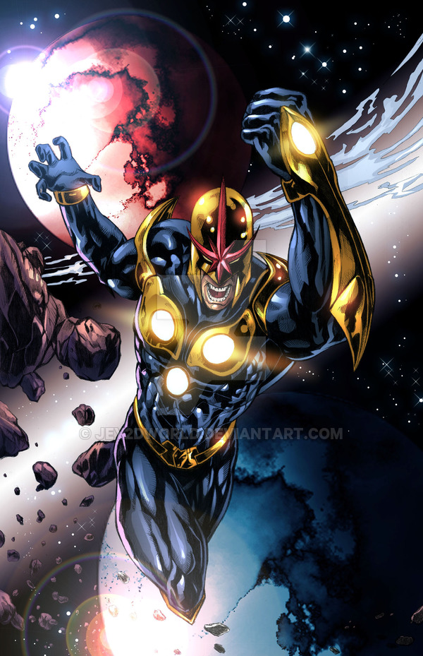 Открытки с Новой Ричардом Райдером из комиксов Вселенной Марвел.