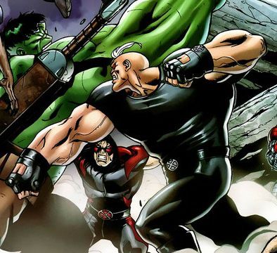 Открытки с Силачом из Людей Икс комиксов Вселенной марвел.   