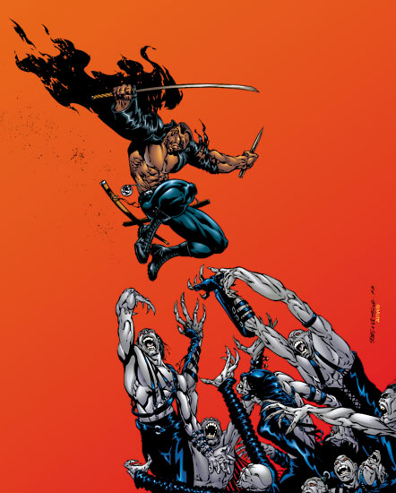 Открытки с Блэйдом из комиксов Вселенной марвел скачать бесплатно.