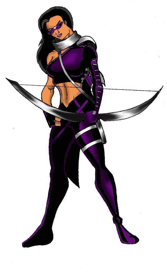 Открытки с соколиным Глазом Кейт Бишоп из комиксов Марвел.    