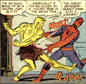 Открытки с Расплавленным Человеком из комиксов Вселенной Марвел.