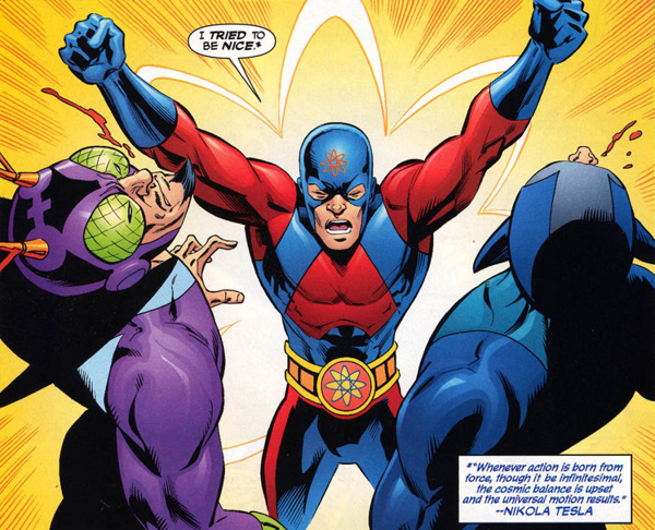 Открытки с Атомом скачать бесплатно. Открытки с Атомом по комиксам.