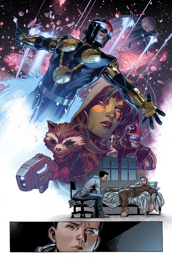 Открытки с Новой Ричардом Райдером из комиксов Вселенной Марвел.