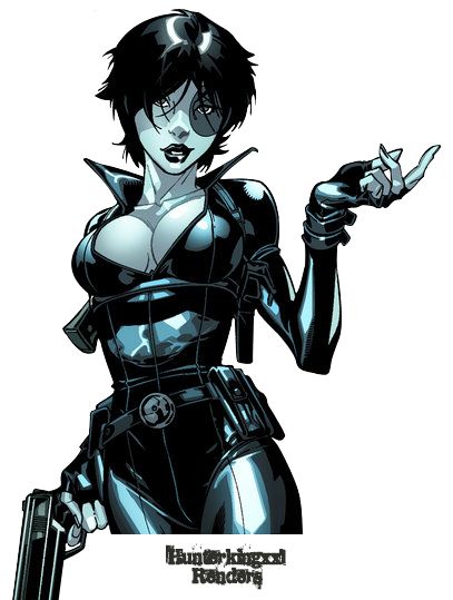 Открытки с Домино из комиксов Вселенной Марвел скачать бесплатно.