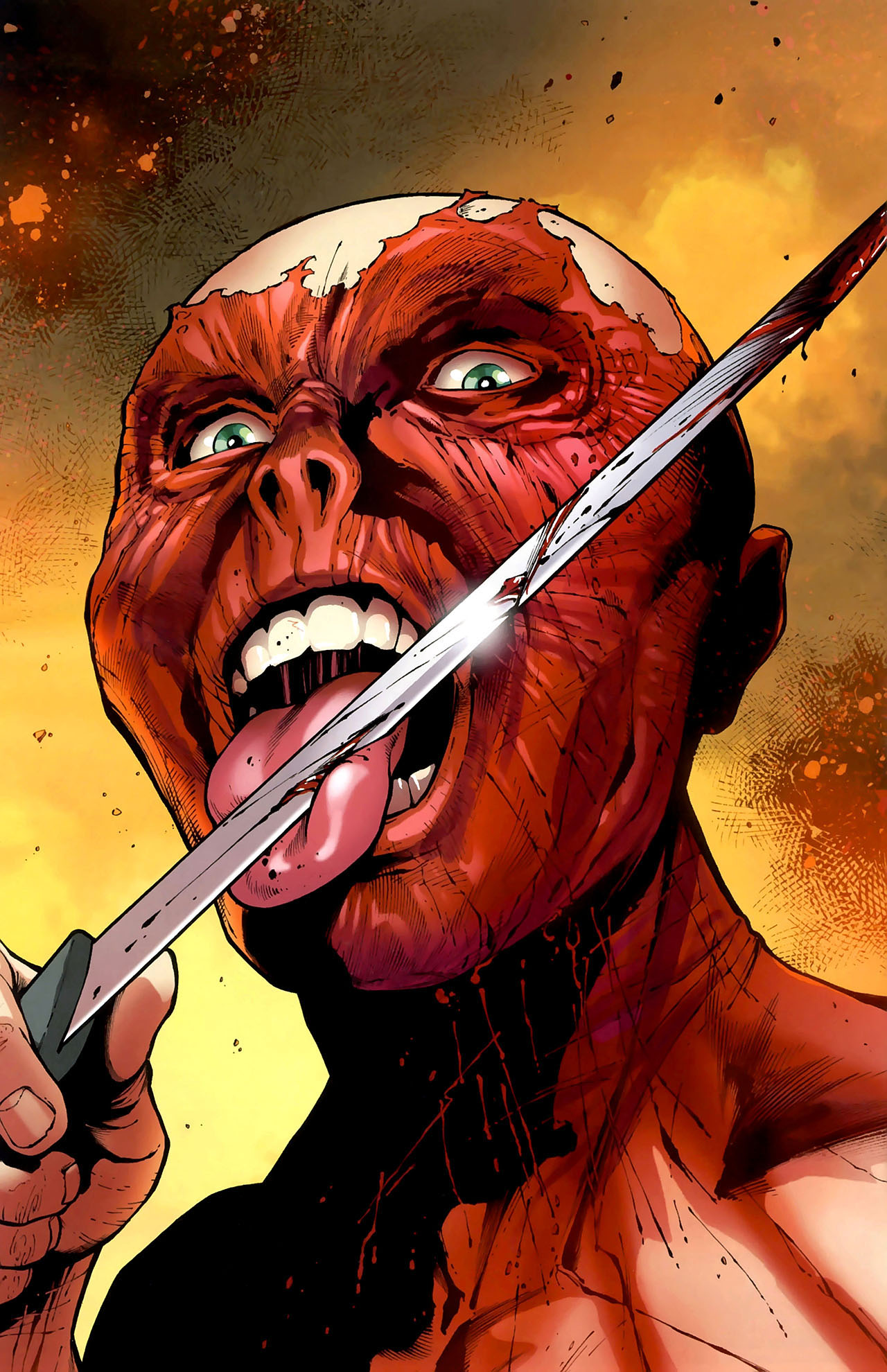 Открытки с Красным Черепом Иоганном Шмидтом из комиксов Марвел.