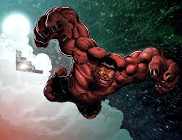 Открытки с Красным Халком из Вселенной комиксов Марвел скачать.