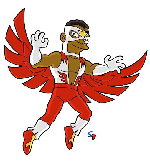 Открытки с Соколом из комиксов про Капитана Америку от Марвел.