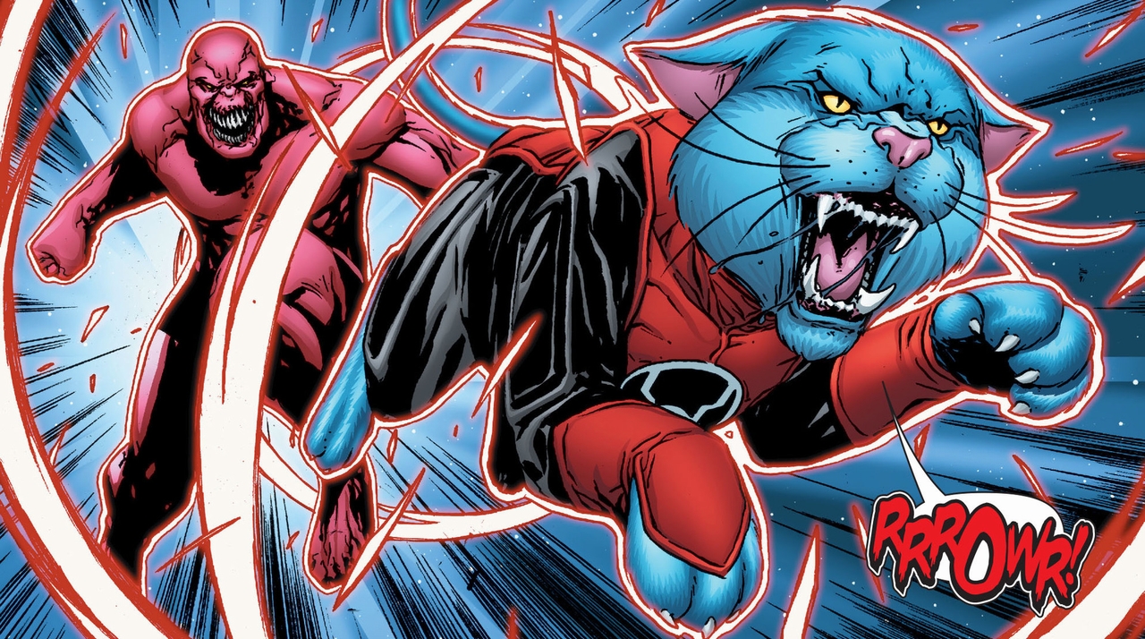 Открытки с Атроцитусом суперзлодеем из Вселенной комиксов ДС.