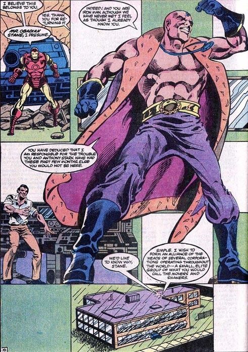 Открытки с Железным Дельцом Обадайя Стейном из комиксов Марвел.