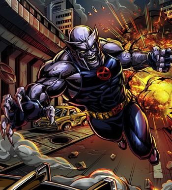 Открытки с Калибаном злодеем из комиксов Вселенной Марвел.    