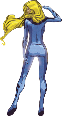 Открытки с Женщиной Невидимкой из Фантастической Четверки Марвел.