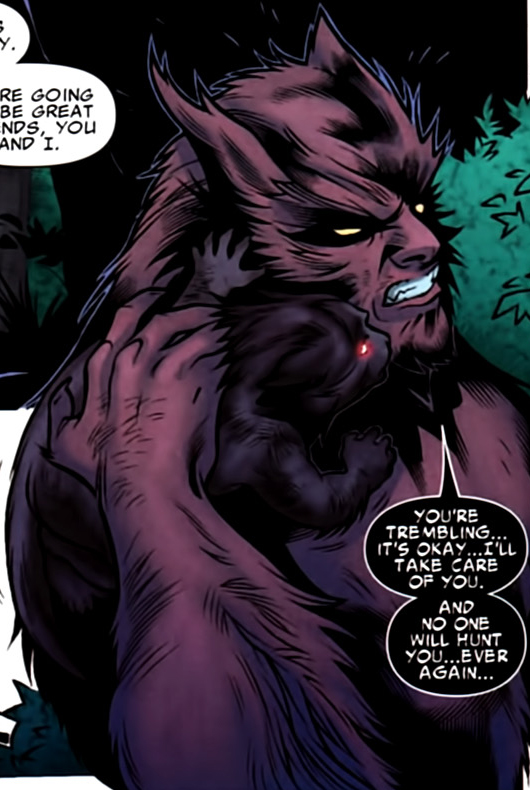 Открытки с Человеком - Зверем злодеем и врагом Тора из комиксов.